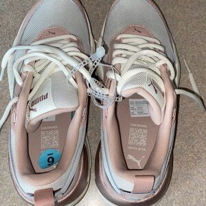 Puma Women's Blush and Cream Sneakers